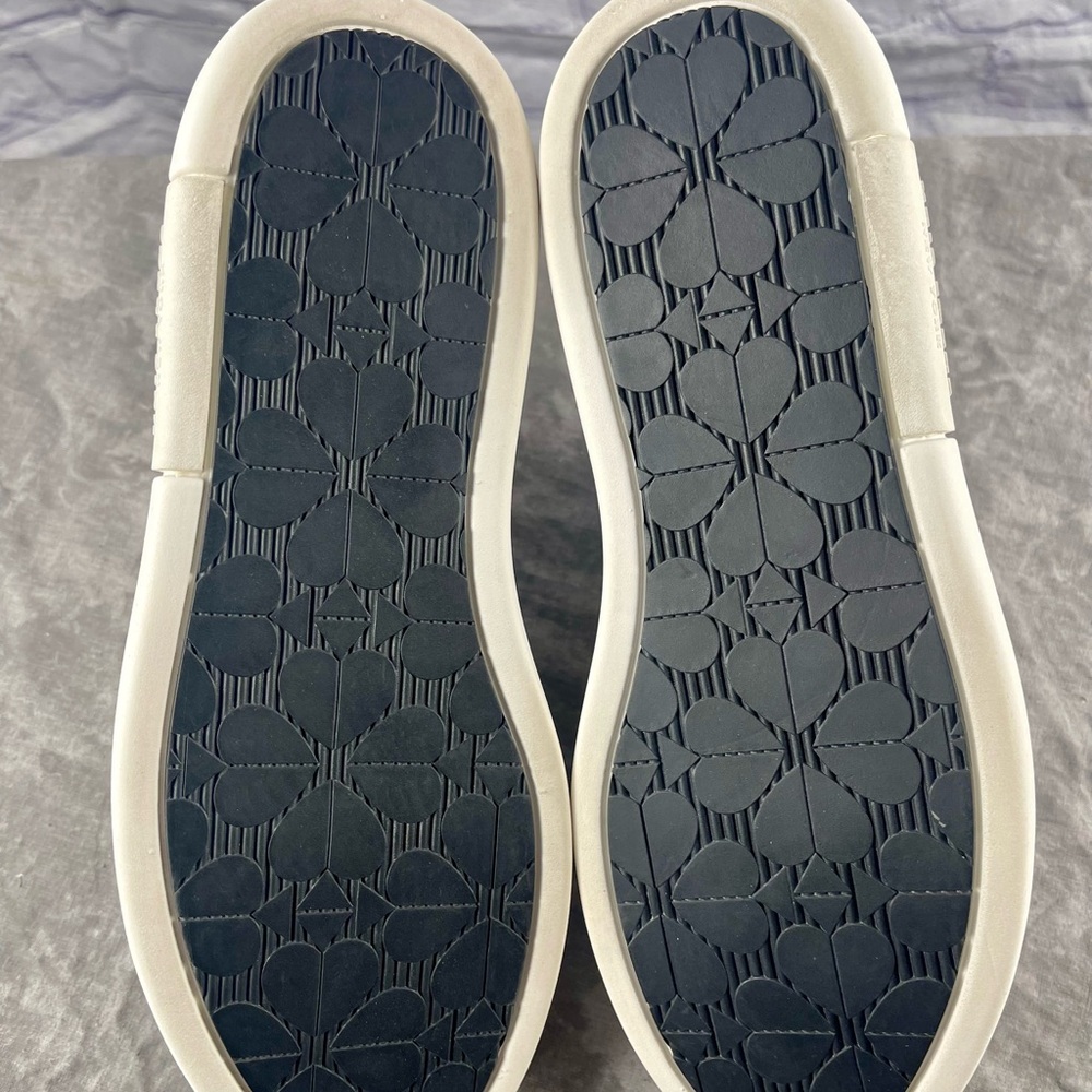 Kate Spade Women's Lift OpticWhite and Gold Sneakers Size 8.5 - Picture 7 of 14